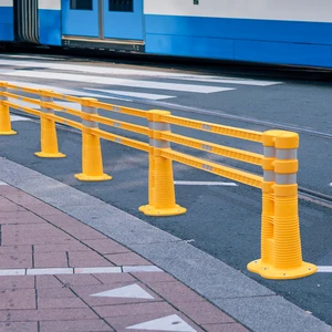2024 Customized TPU+PE Material Anti-collision Yellow Recoverable Road Barrier Safety Anti-crash Guardrail Crash Traffic