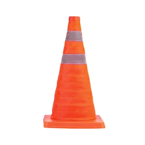 Durable Waterproof Portable Retractable Traffic Facility Reflective Safety Warning Collapsible Traffic Cone