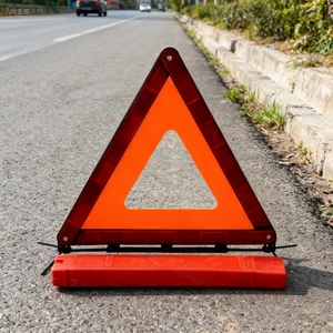 Protect Your Family and Other Motorists by Alerting Traffic From a Distance with This Bright Warning Sign Warning Triangle