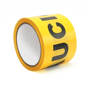 Custom Printed Barricade Tape Yellow Adhesive Caution Warning Tape Pe Caution Tape