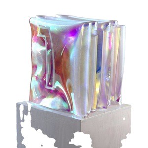 36 Micron PET Transparent Laminated Dichroic Iridescent Mylar Reflective Film Rolls for Bags Shoes Nail Polish