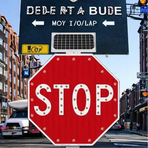 Solar Led Traffic Stop Sign of Radar Speed Signboards with IP65 LED Display Weather - Resistant Accept OEM Size