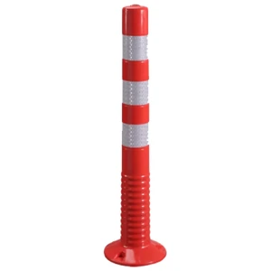 Temporary Reflective PE Plastic Traffic Direction Warning Column Long Life 700mm Height Multi-color for Building Construction