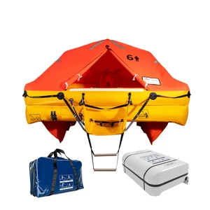 New Design Self-Righting Inflatable Life Raft Canopy Orange Color Inflatable Life Raft for Rescue