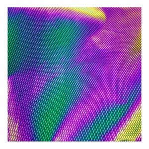 Hot Sale Composite Net Cloth Reflective Rainbow Color 100% Polyester Backing Fabric Material for Reflect Woven Garment Jackets