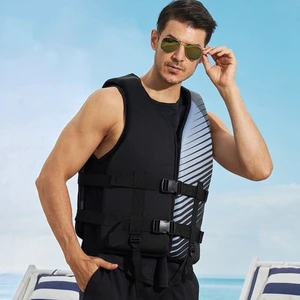 S M L XL Blue Feather Fashion Life Jacket Heat Transfer Printing Neoprene+EPE Leisure Life Vest Jacket Picture OEM