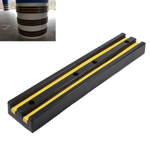 Durable 100% Recycled Solid Rubber Black Reflective Wall Bumper Guard Protector For Parking Lot Safety Protection
