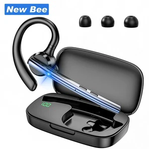 New Bee M54 V5.1 Ear Hook Bluetooth Headset With Noise Canceling Mic Hands-Free Wireless Earpiece & 500mAh Charging Case