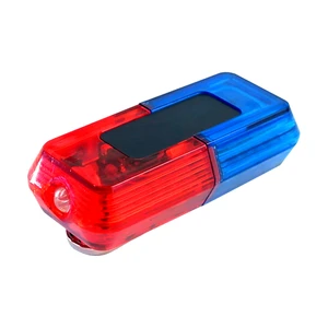 Rechargeable Mini LED Traffic Shoulder Light Fixing Red Blue Security Light for Daytime Visibility