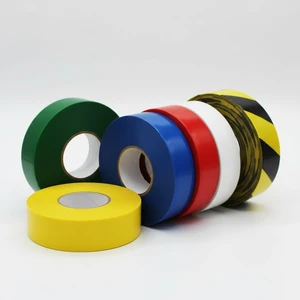 Heavy Duty PVC Safety Warning Tape Rubber Adhesive Pressure Sensitive Single Sided