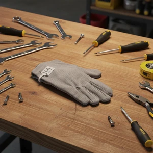 Canvas Gloves Double Layer Thick Flexible Wear-resistant Anti-Slip Anti-Smash Textured Industrial Use Electric Welding Safety