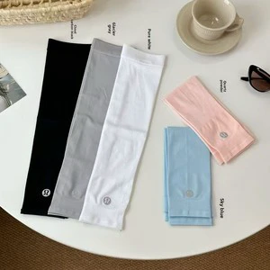 LULU Unisex Anti-UV Sun-Protective 80g Ice Arm Sleeves Summer Outdoor Cycling Driving Nylon/Cashmere Material Wholesale Drop