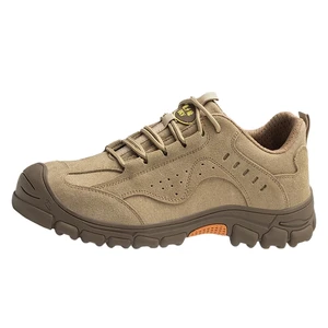 Men's Welder Safety Shoes-Leather Upper Plastic Toe Anti-Impact Slip-Resistant Puncture Resistant 6KV Insulated Breathable