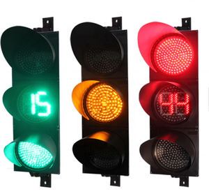 12-24V DC 100-277V AC 300mm High Brightness LED Traffic Signal Lights with Red/Yellow/Green Colors for Road Safety