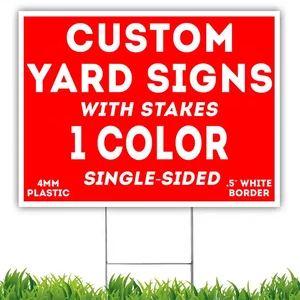 Custom Open House High Quality Real Estate Property Yard Sign Corrugated Plastic Letter Yard Sign Advertising Board Yard Signs