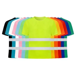 Safety Vest Custom Breathable Construction Uniforms Short Shirt Long Sleeve Hi Vis Reflective Safety Polyester Mesh T Shirt 099