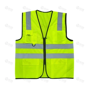 Customizable Reflective Safety Vest for Traffic Patrol & Environmental Sanitation Made From Polyester with Customizable Logo