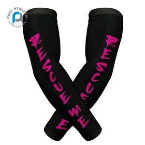OEM Customized logo Design Football Arm Sleeve Youth Elbow Support Protective Arm Sleeves With Grip Padding