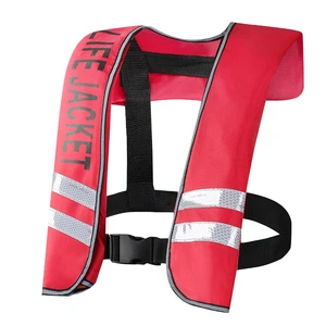 High Quality CE Certified Reflective Manual Inflation Inflatable Life Jacket 150N Buoyancy Customizable Color Logo for Water
