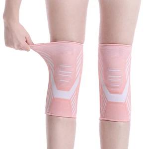 Silicone Anti-Slip Stripes Nylon Knee Compression Sleeves for Women