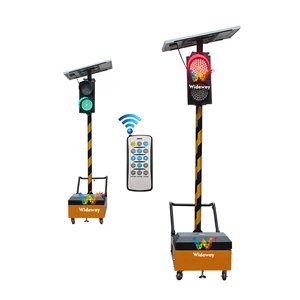 200mm Solar Traffic Lights Temporary Use of Solar Mobile Traffic Lights for Road Construction