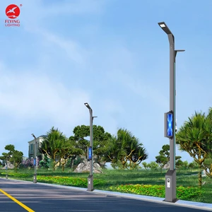 Customized Outdoor Aluminum Smart Traffic Signal Light Pole IP65 Waterproof with Remote Monitoring 3M-12M Height 2-Year Warranty