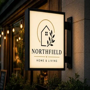High Quality Outdoor Brushed Stainless Steel Double Sided Advertising Led Light Boxes