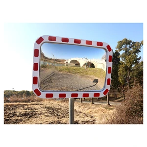 40*60 cm and Other Size Traffic and Road Safety Product All Red Reflective Convex Mirror