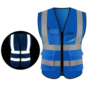 Factory Wholesale S-3XL 100%Polyester Green Orange Blue Yellow Red Reflective ANSI Class 2 Waterproof Safety Vest Industrial