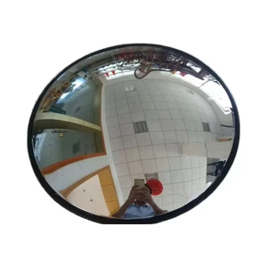 Durable PC Road Convex Ball Mirror 60CM Wide-Angle Indoor/Outdoor Anti-Theft Safety Traffic Mirror with Circle Pattern