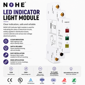 Three Colors Red Green Yellow Din Rail Mount LED Modular Indicating Light 230 Volt Led Indicator Lights