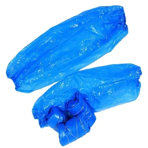 Disposable Waterproof Dust-Proof Arm Sleeve Covers 40x20cm Blue & White Plastic Protector