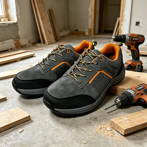 SOLID STONE Protective Steel Toe Safety Shoes Anti-Slip Anti-Puncture Durable Work Shoes for Electrical Maintenance Construction