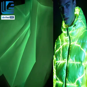 100% Nylon Ultra Light Weight Luminous Coating Fabric Smooth Surface Waterproof For Luminescent Jacket Down Coat Tent Bag