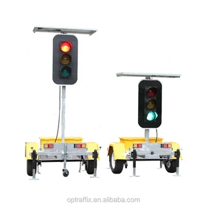 Red Green Light Traffic Sign LED Solar Power Intelligent Traffic Signal