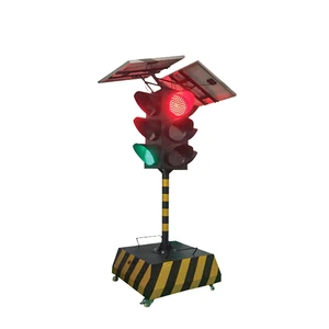 Wireless Solar Movable Traffic Signal Light IP54 Waterproof Customizable LED Battery Temporary Traffic Control Devices Portable