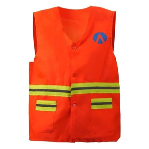 Custom Logo Outdoor Safety Vest Orange ANSI Class 2 Reflective Lightweight Breathable Security Guard Work Clothes for Safety