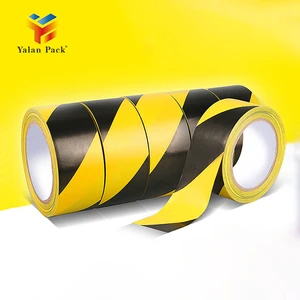 Yalanpack Customizable PVC Pressure Sensitive Adhesive Acrylic Caution Tape Roll Glow in the Dark Hazard Reflective Warning Tape