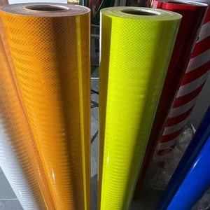 High Quality Custom Logo High Visibility Reflective Sheeting Colored Reflective Material for Warning
