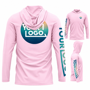 Custom Fishing Hooded Shirt UPF 50+ Long Sleeve Sun Protection Hoodie Women Men Quick Dry Performance Fishing Apparel OEM ODM