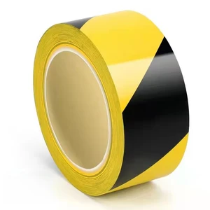 Hazard Warning PVC Warning Tape Caution Warning Tape Industrial PVC Floor Marking Warning Adhesive Tape PVC Safety Warning Tape