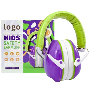 Customized Color EN352-1:2020 SNR 33dB Foldable Adjustable Ear Defender Kid Ear Muff Sleeping Studying Earmuff
