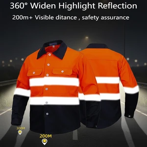 AI-MICH Reflective Uniform Reflective Safety Apparel Professional-grade Uniform High-visibility Reflective Uniform Polo Shirt