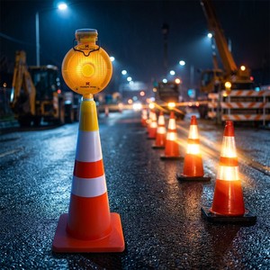 ROAD Safety Led Flashing Solar Powered Traffic Warning Cone Lights