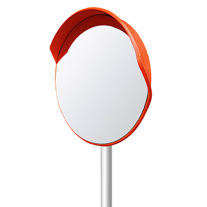 Red Frame Convex Mirror Road Safety Warning Mirror Reflective Traffic Monitoring Mirror for Parking Area