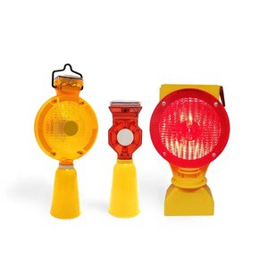 High Visibility Barrier Traffic Light Solar LED Flashing Light Road Safety Traffic Cone Warning Light