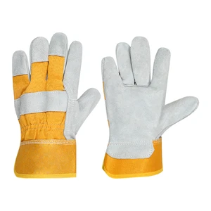 Custom Design Cow Leather Industrial Construction Welder Double Safety Work Gloves for Welding