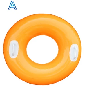 Beautiful high quality OEM customize design eco-friendly environmental PVC inflatable swim tube ring life saving floater round