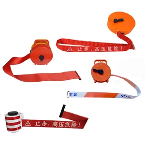 Non-Adhesive Double-Sided Reusable Reflective Canvas Warning Message Temporary Construction Hazard Barrier Caution Tape