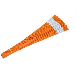 Solid Orange Safety Warning Pole 48inch 20Pcs High Visibility Road Protection Signpost Traffic Warning Signs
